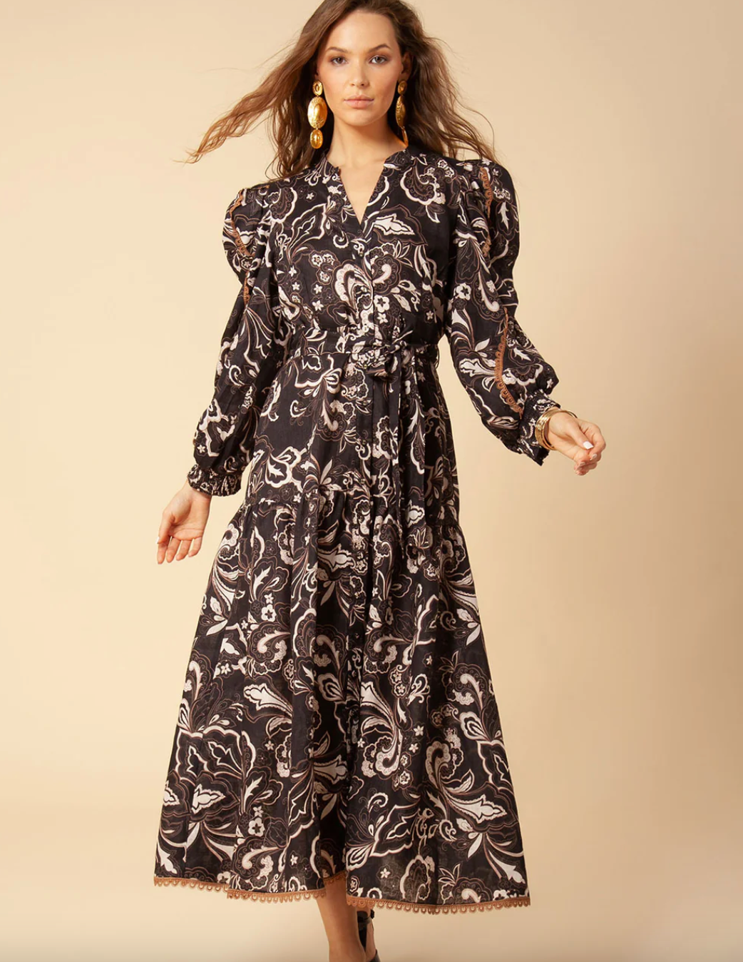 Phaedra Linen Midi Dress