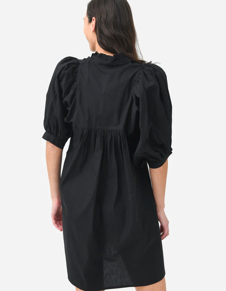 High Neck Mini Dress Black