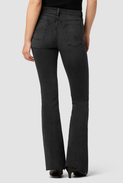 Holly High-Rise Flare Petite Jeans Washed Black