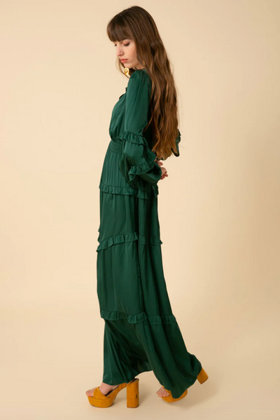 Long Sleeve Solid Maxi Dress