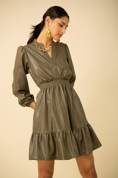 Long Sleeve Dress Olive