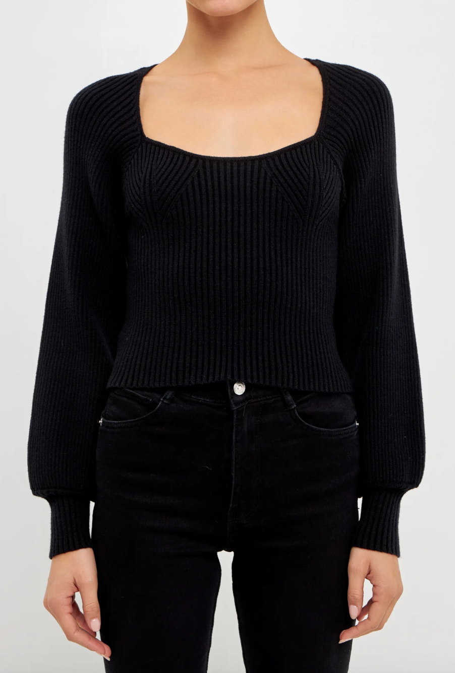 Kendall Knit Top Black