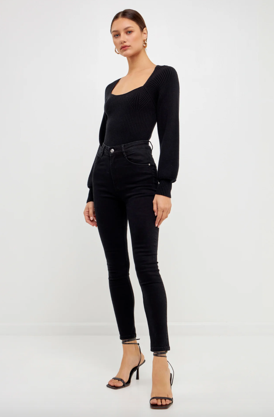 Kendall Knit Top Black