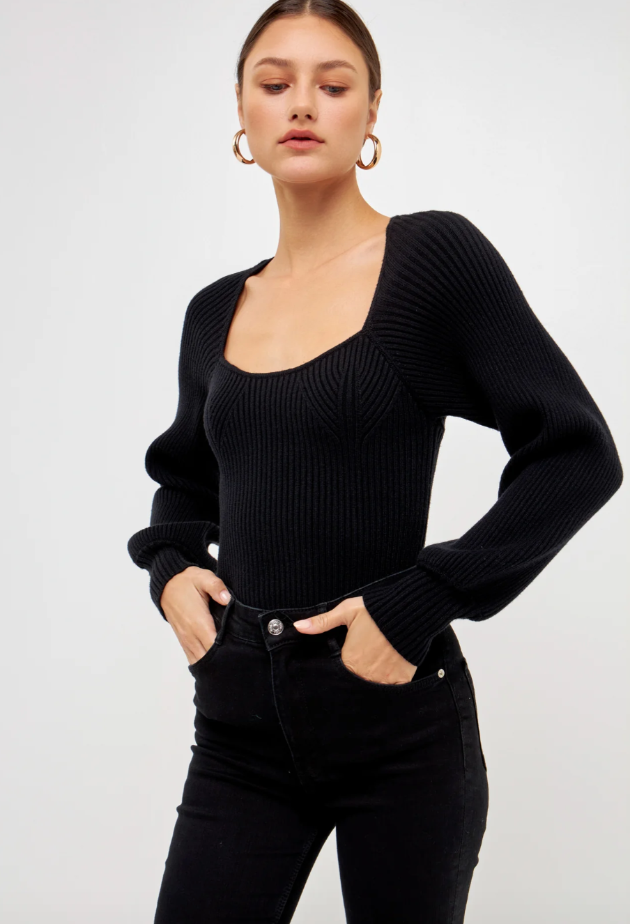 Kendall Knit Top Black