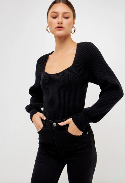 Kendall Knit Top Black