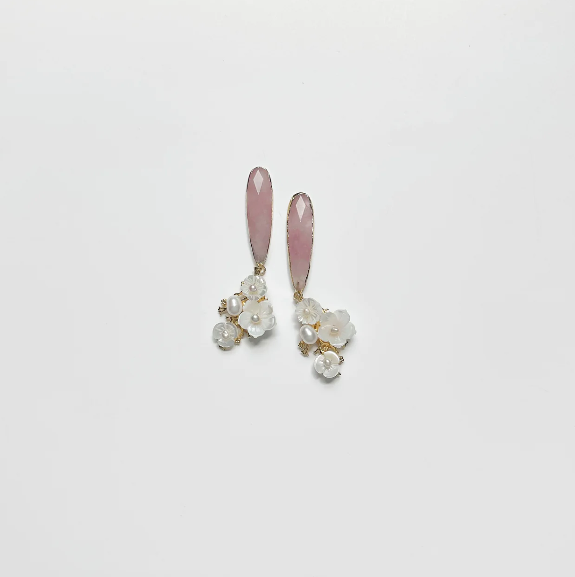 Rose Quartz + Delicate Pearls