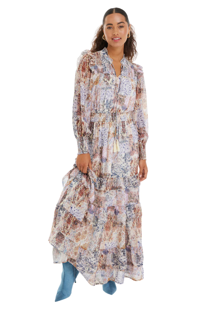 Gigi Maxi Dress Patchwork – Blended Shoes + Apparel