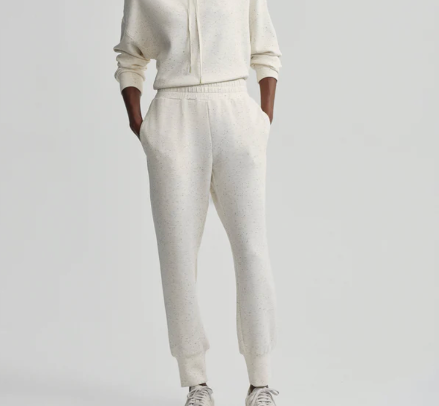 The Slim Cuff Pant 25 Ivory Marl Fleck