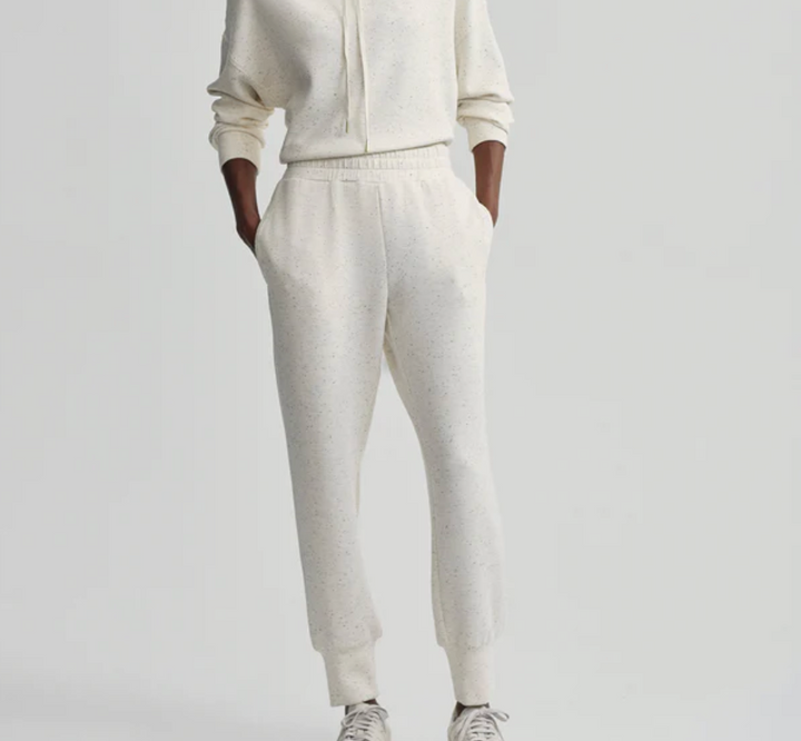 The Slim Cuff Pant 25 Ivory Marl Fleck