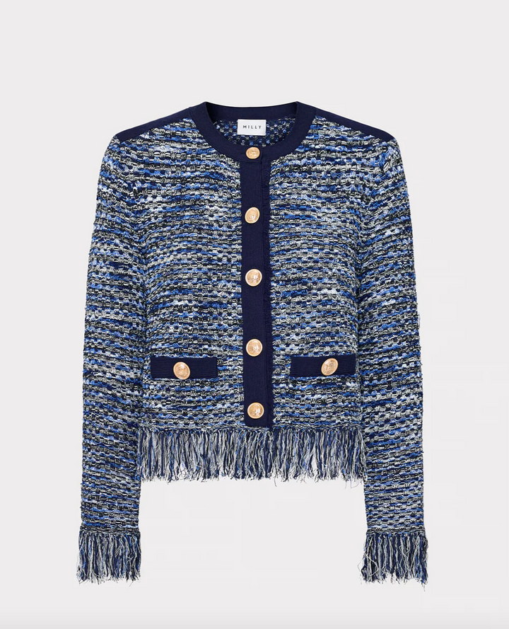 Kaia Textured Fringe Cardigan Jacket