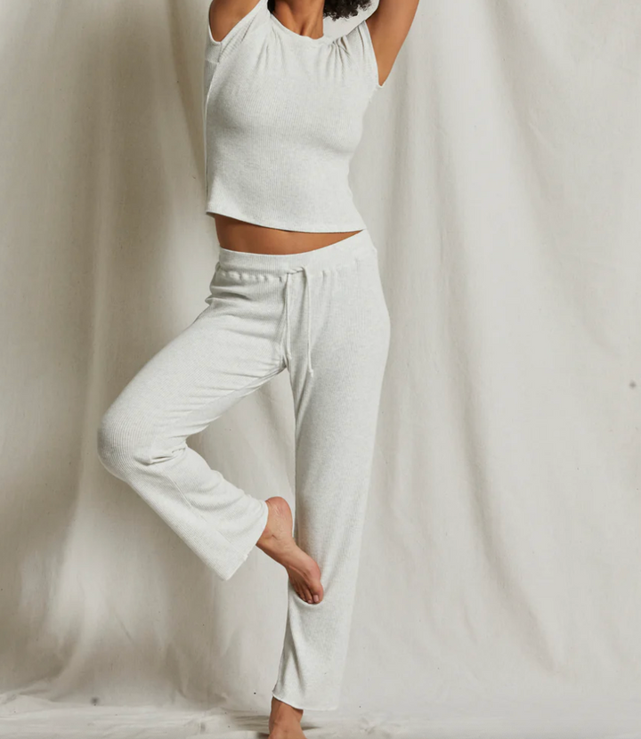 Leann Rib Pant Heather Ash