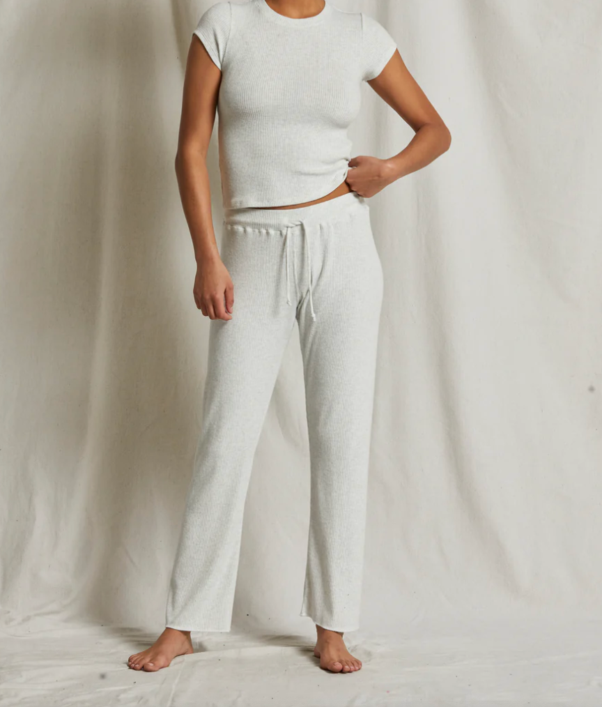 Leann Rib Pant Heather Ash