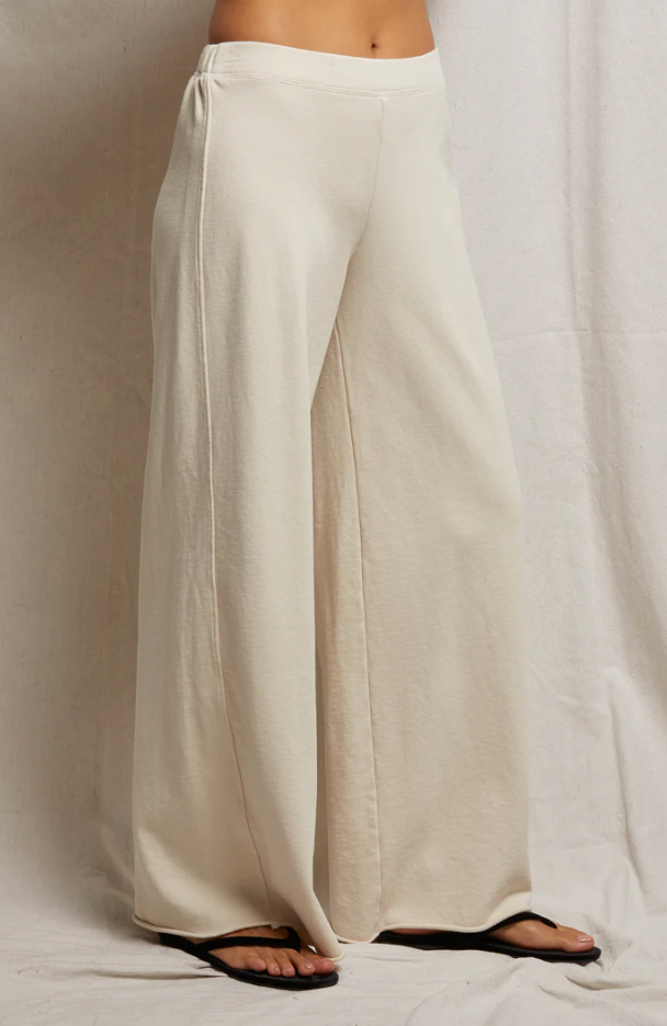 Amber French Terry Wide Leg Pant Sugar