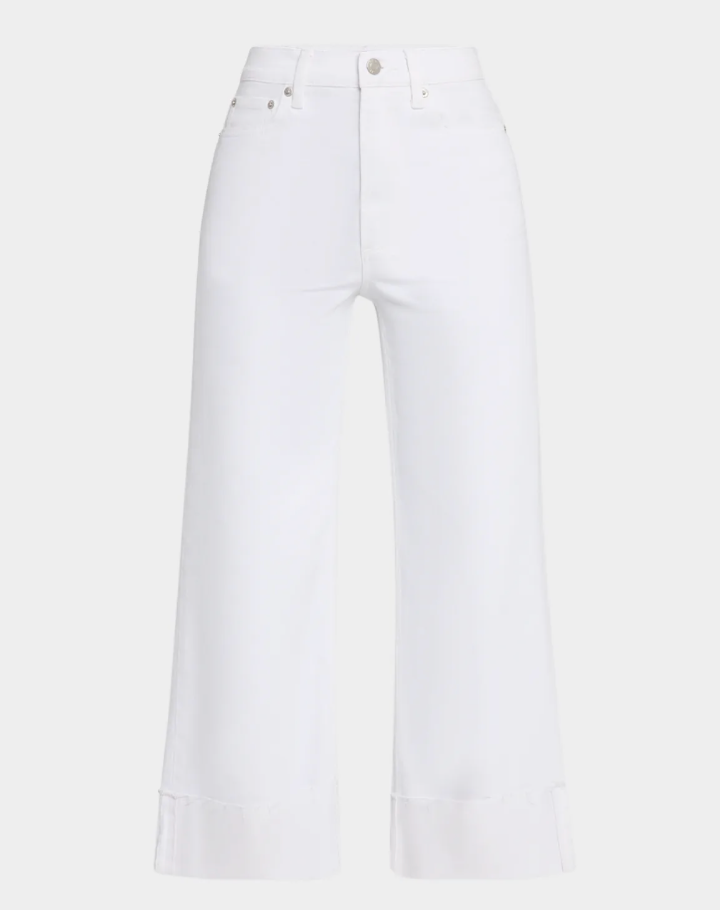 Lana Crop High Rise Wide Leg Vivid White