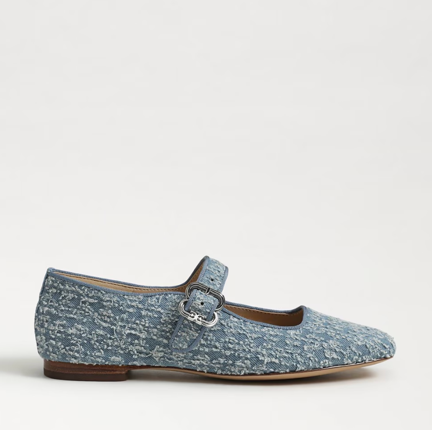 Michaela Mary Jane Flat Cape Blue