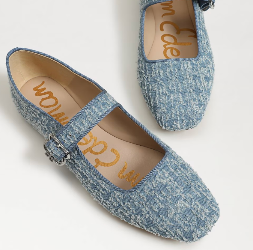 Michaela Mary Jane Flat Cape Blue