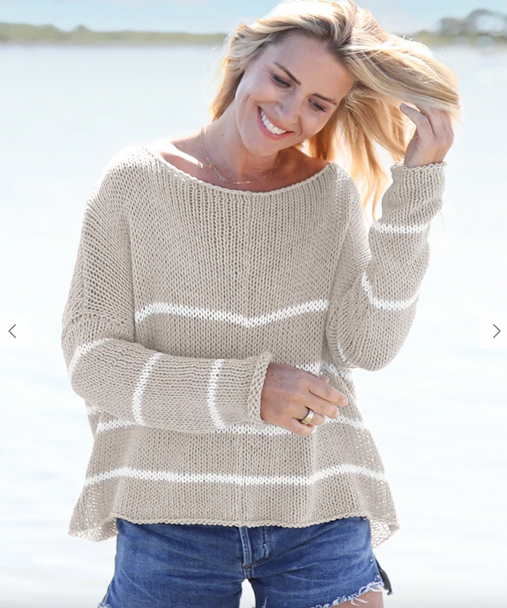 Key West Striped Crew Cotton