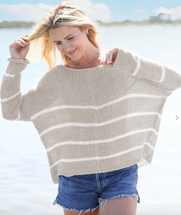 Key West Striped Crew Cotton