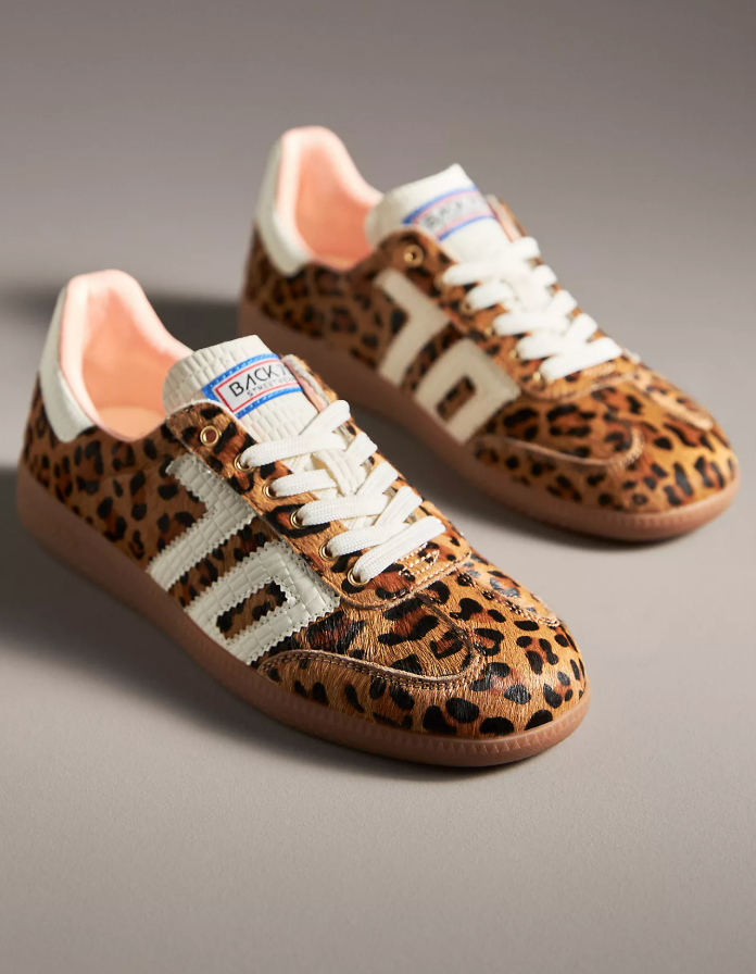 Cloud Sneakers Leopard Camel White