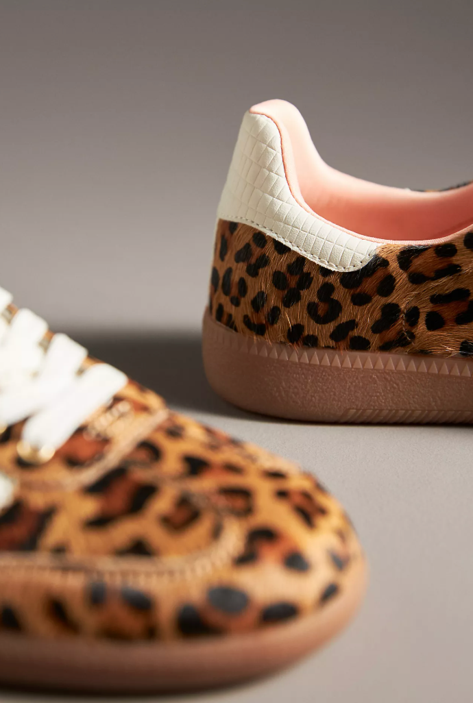Cloud Sneakers Leopard Camel White