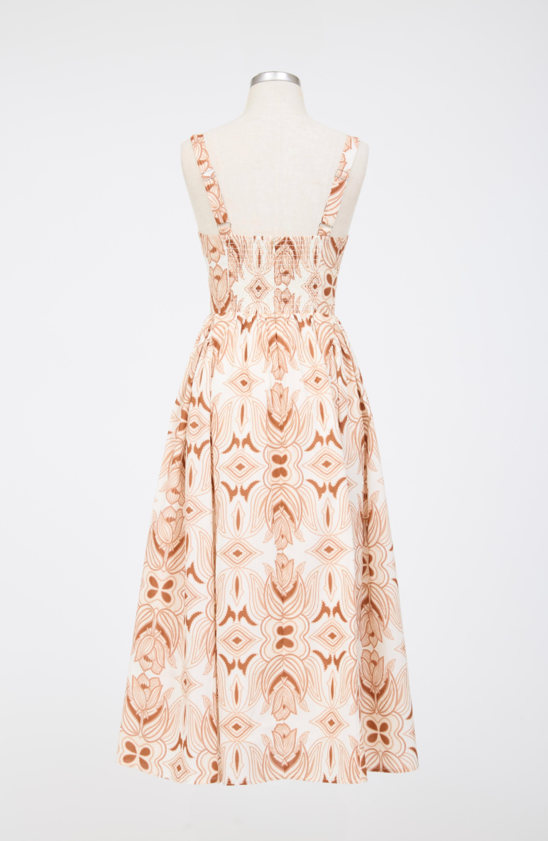 Sleeveless Corset Midi Dress