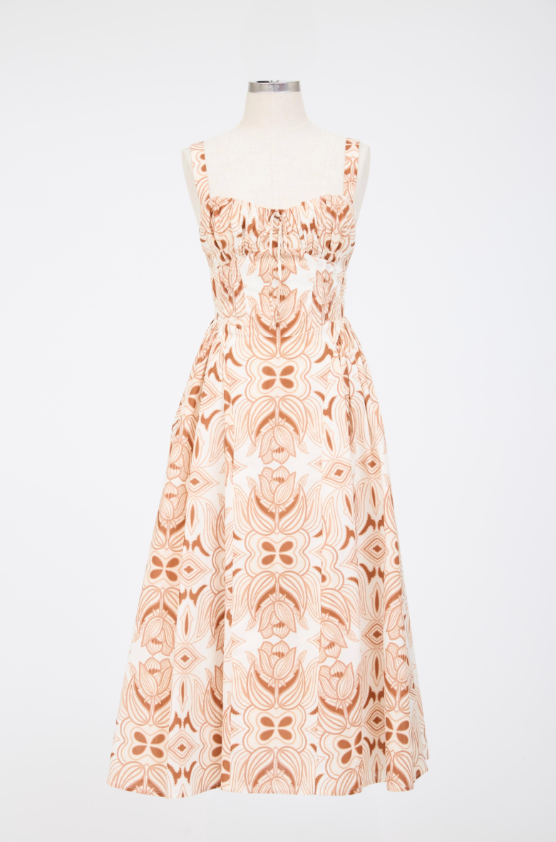Sleeveless Corset Midi Dress