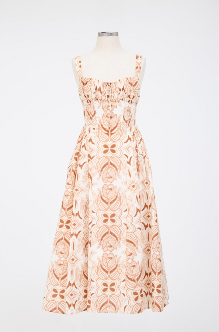 Sleeveless Corset Midi Dress