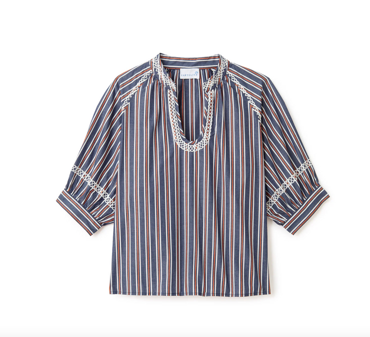 Eleanor Top Cartolina Navy Stripe