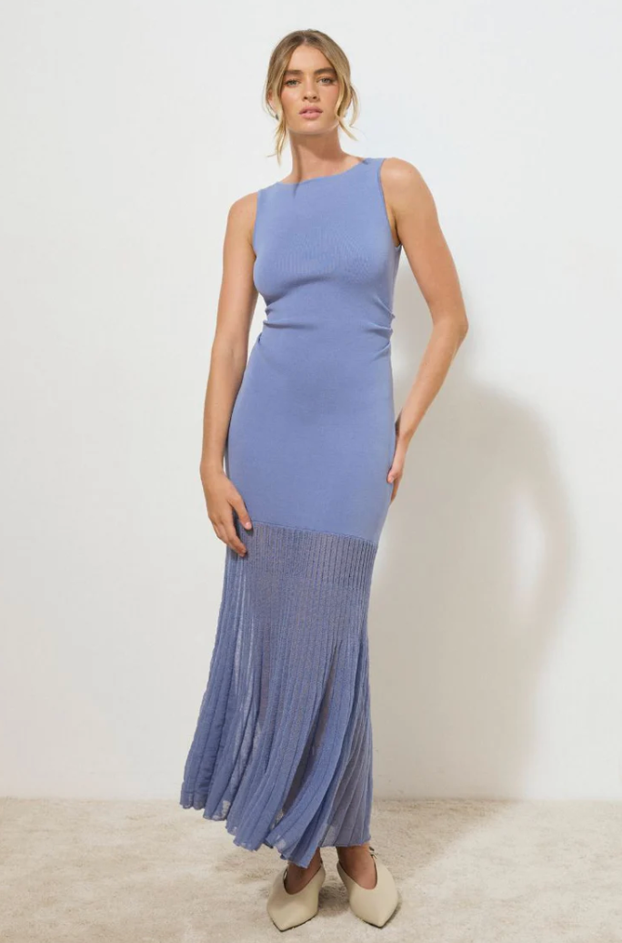 Reflection Knit Dress Cornflower Blue