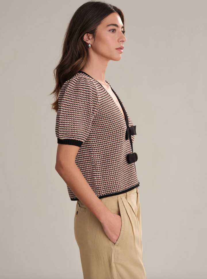 Elaine Puff Sleeve Bow Cardi