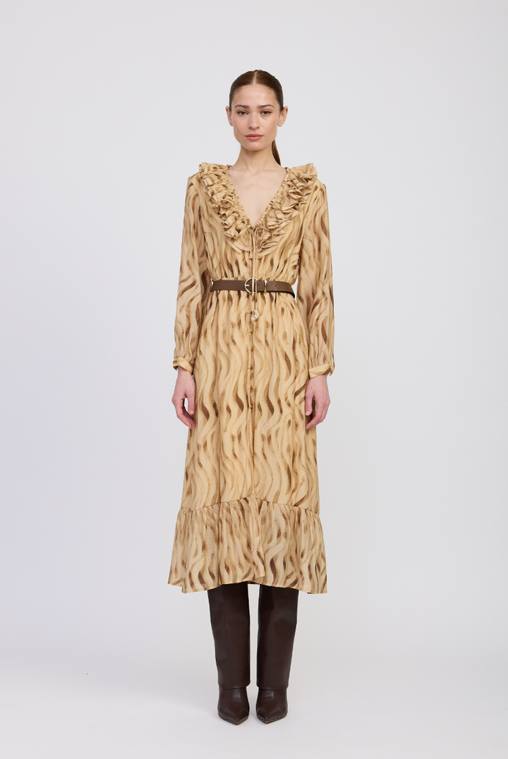 Avayah Ruffle Midi Dress