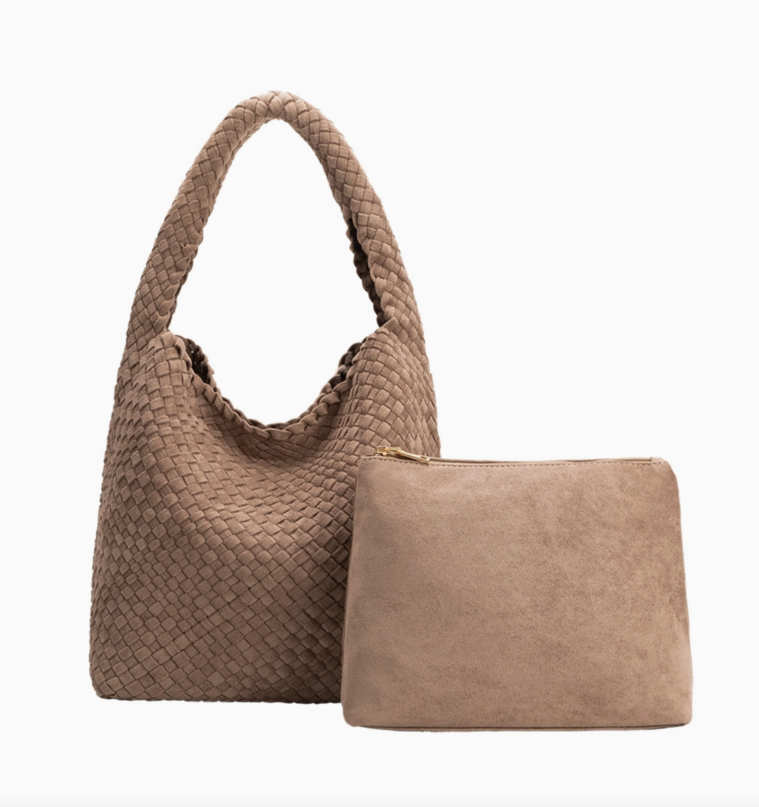 Johanna Clay Suede Shoulder Bag