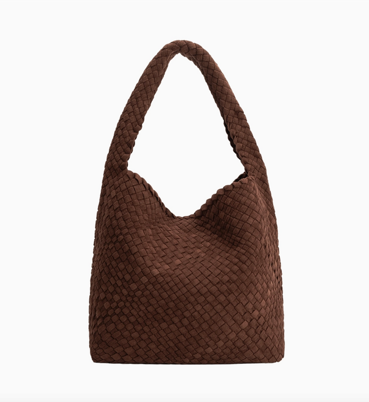 Johanna Tobacco Suede Shoulder Bag