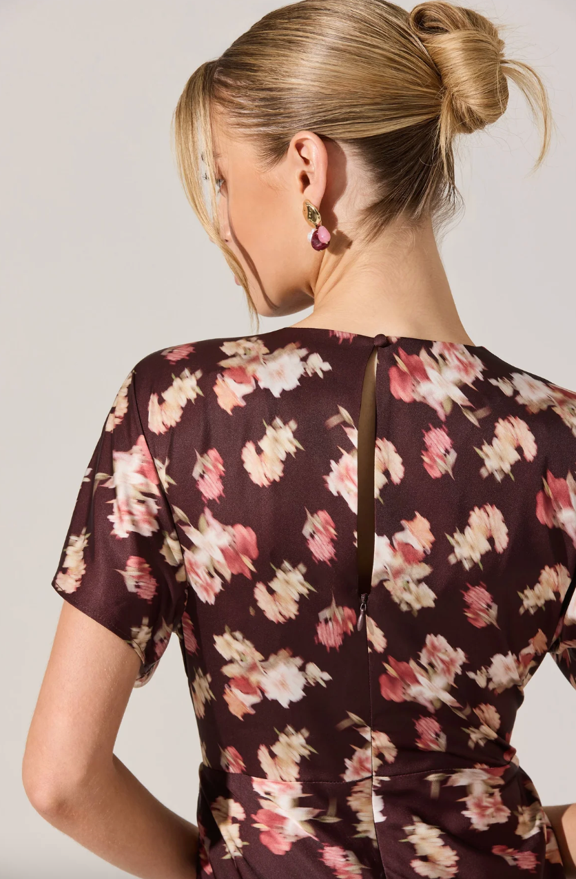 Talya Dress Brown Floral