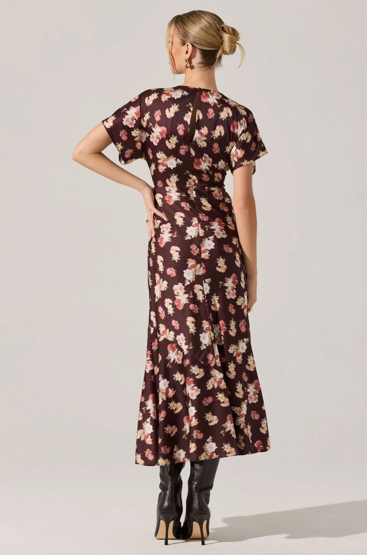 Talya Dress Brown Floral