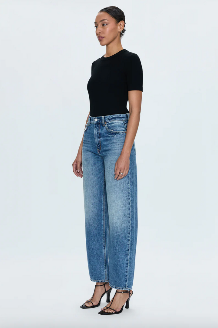 Wes High Rise Barrel Jean