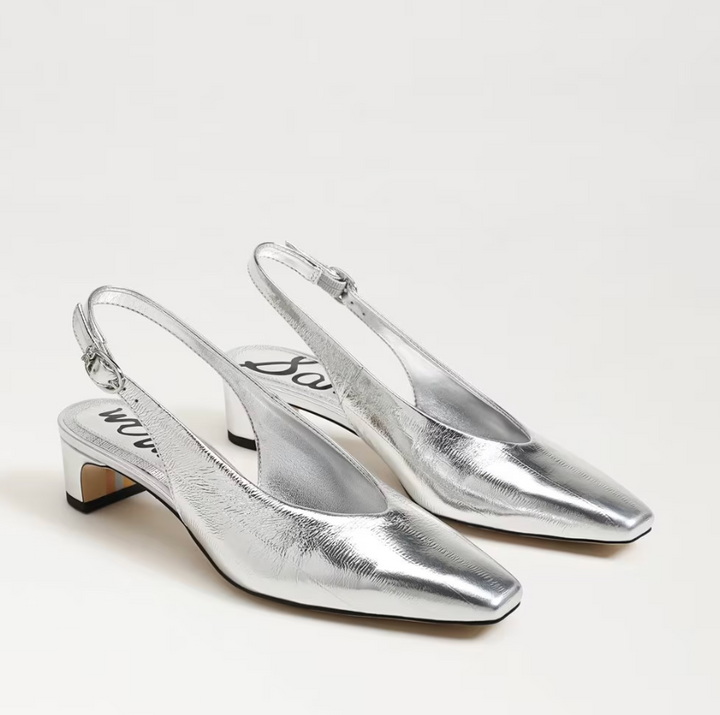 Ronnie Slingback Heel Silver