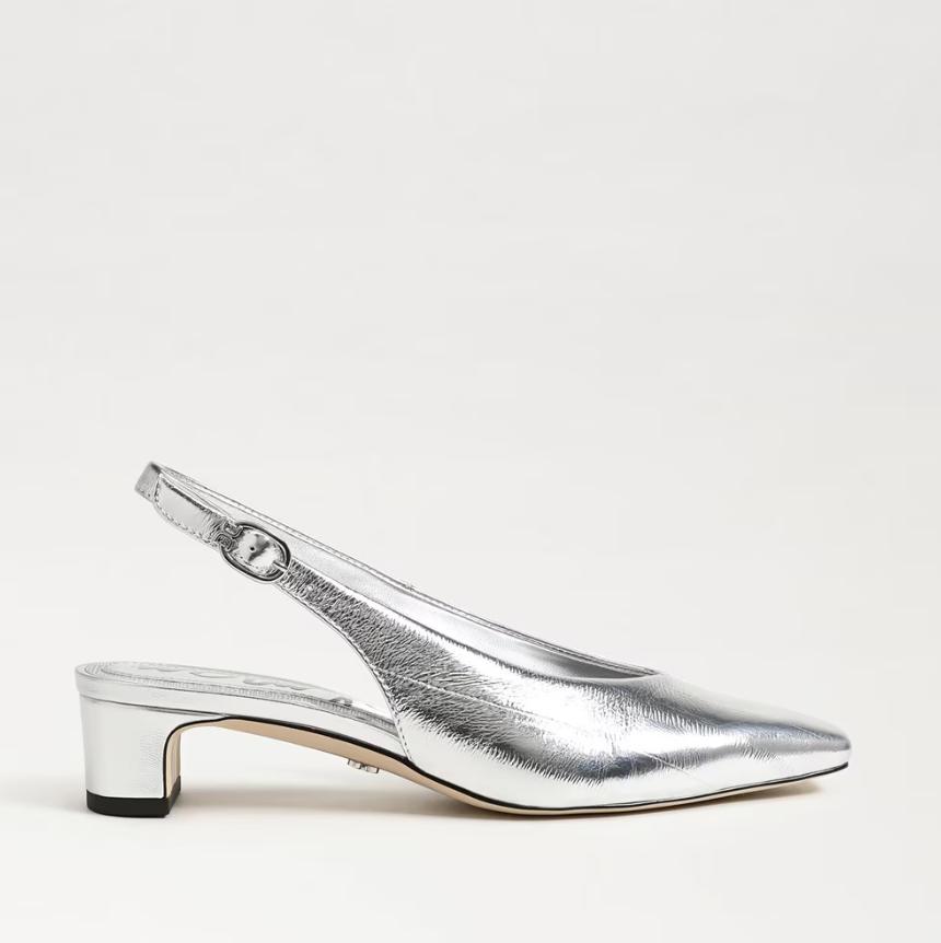 Ronnie Slingback Heel Silver