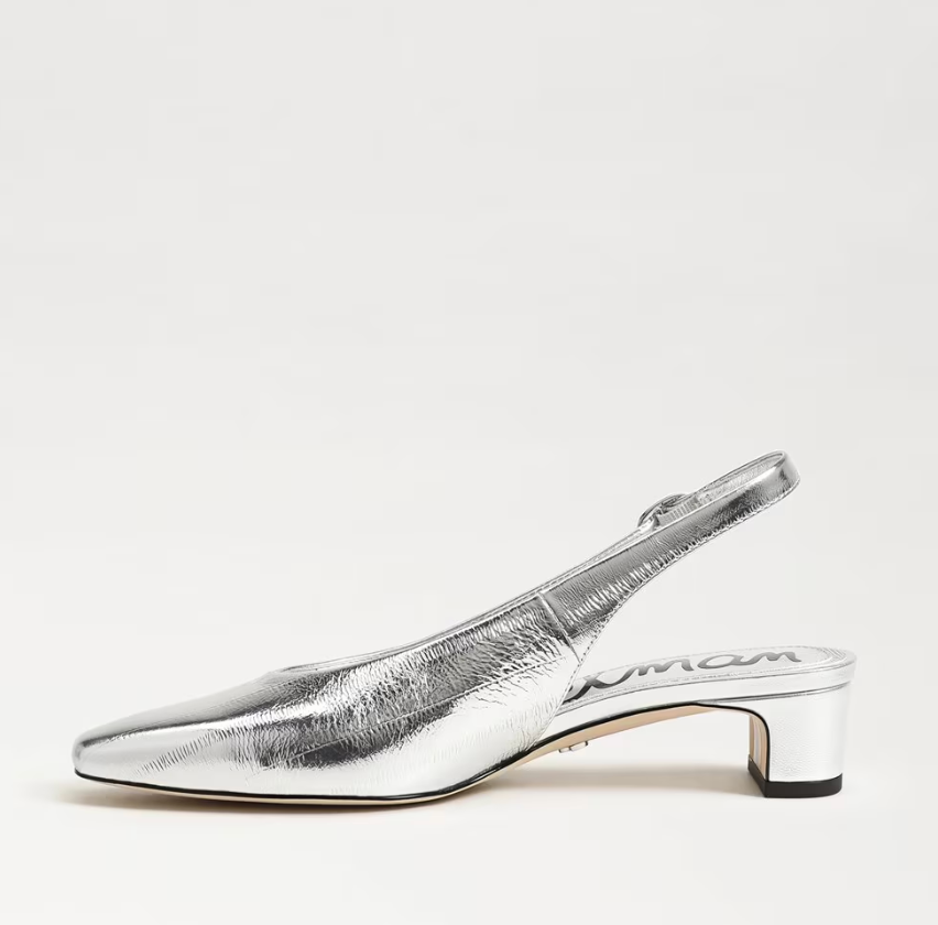 Ronnie Slingback Heel Silver