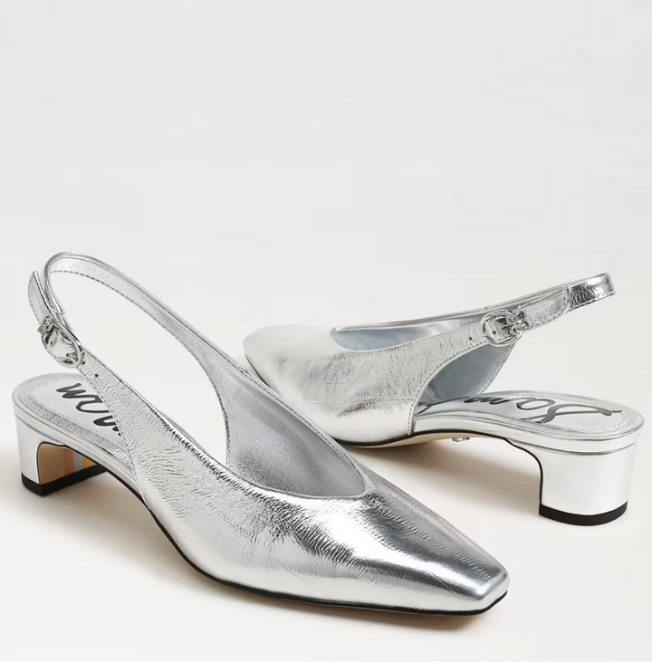 Ronnie Slingback Heel Silver