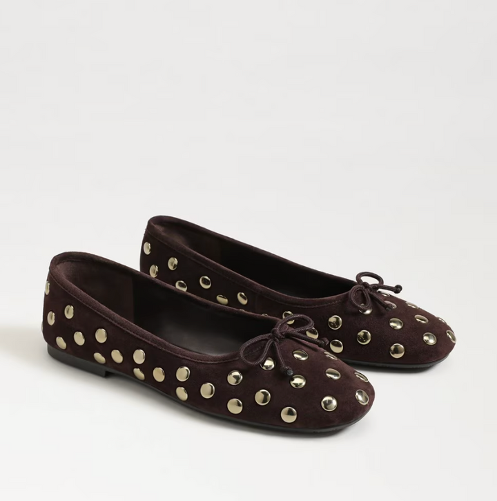 Alie Studded Ballet Flat Brown