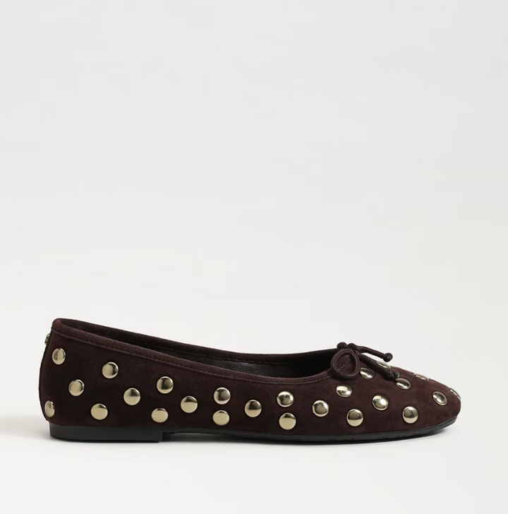 Alie Studded Ballet Flat Brown