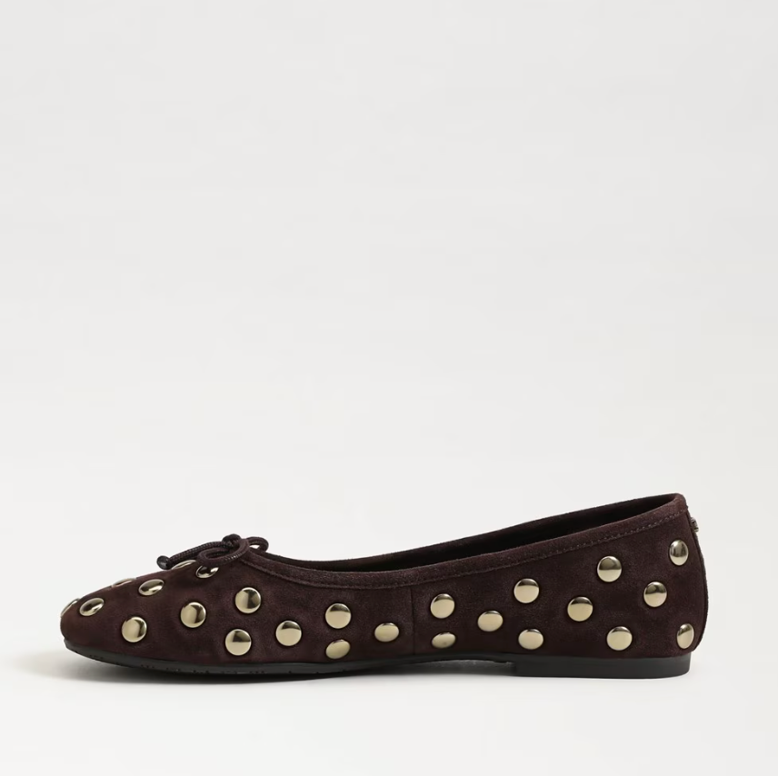 Alie Studded Ballet Flat Brown