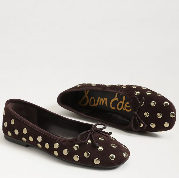Alie Studded Ballet Flat Brown