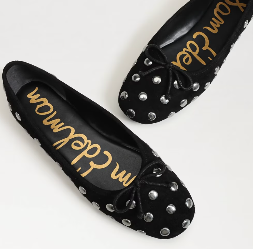 Alie Studded Ballet Flat Black