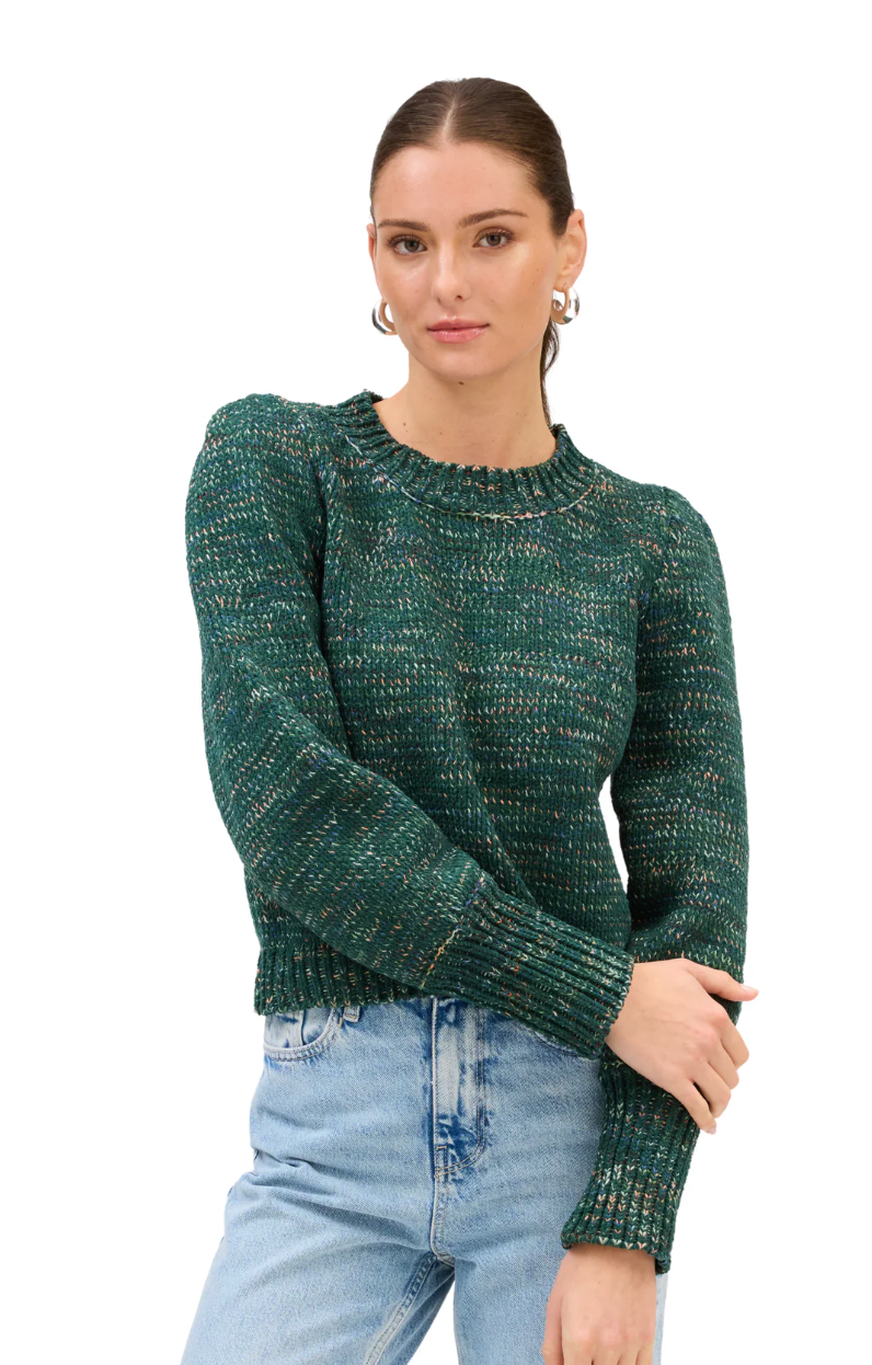 Charlotte Sweater Green Spacedye