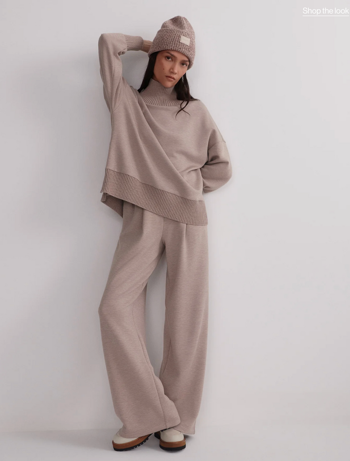 Barker High Neck Sweat Taupe Marl