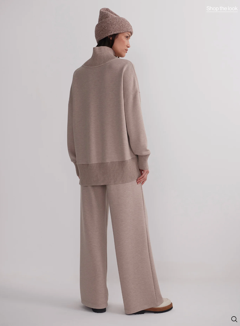 Barker High Neck Sweat Taupe Marl