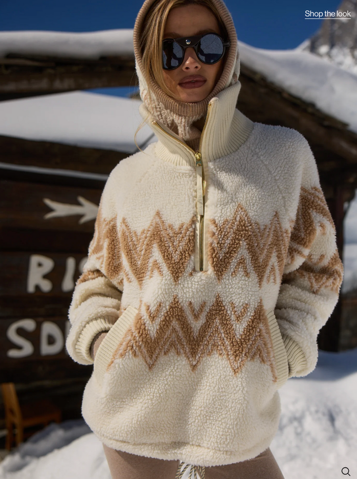 Hendrik Half Zip Sherpa Egret