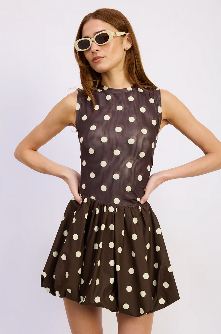 Lainey Mixed Media Mini Dress